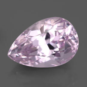 7.11캐럿 천연 핑크 쿤자이트, 배 모양, 14.2×9.6 mm, VVS-VS