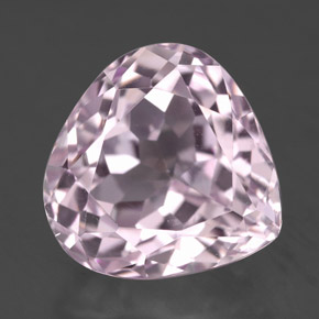 9.72캐럿 천연 핑크 쿤자이트, 배 모양, 13.1×12.8 mm, VS