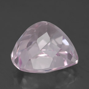 9.72캐럿 천연 핑크 쿤자이트, 배 모양, 13.1×12.8 mm, VS