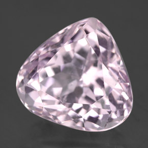 10.89캐럿 천연 핑크 쿤자이트, 배 모양, 13.6×12.8 mm, VS-SI