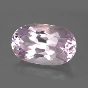 10.60캐럿 천연 핑크 쿤자이트, 타원형 컷, 17.1×10.4 mm, VVS-VS