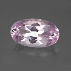 8.71캐럿 천연 라이트 핑크 쿤자이트, 타원형 컷, 16.6×9.7 mm, VVS