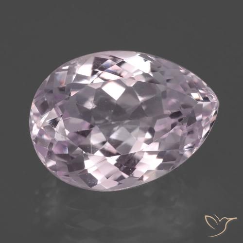 7.60ct 자연스러운 라이트 체리 핑크 쿤자이트, 배 모양, VS