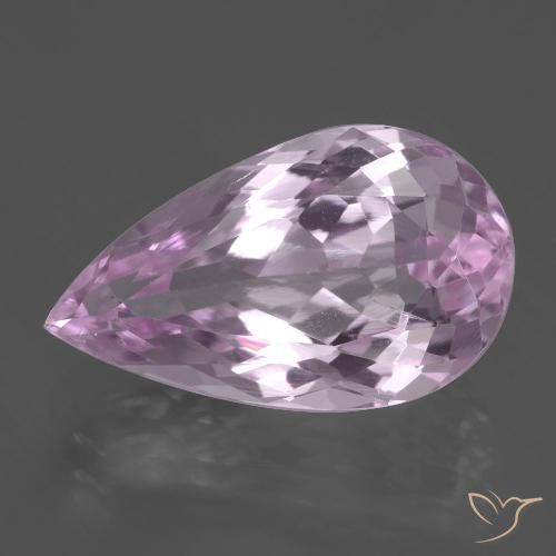 7.89ct 자연스러운 퍼플 핑크 쿤자이트, 배 모양, VS-SI