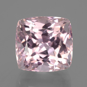 10.26캐럿 천연 핑크 쿤자이트, 쿠션 컷, 12×11.5 mm, VS
