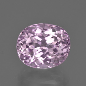 7.09캐럿 천연 핑크 쿤자이트, 타원형 컷, 12.1×10.1 mm, VS