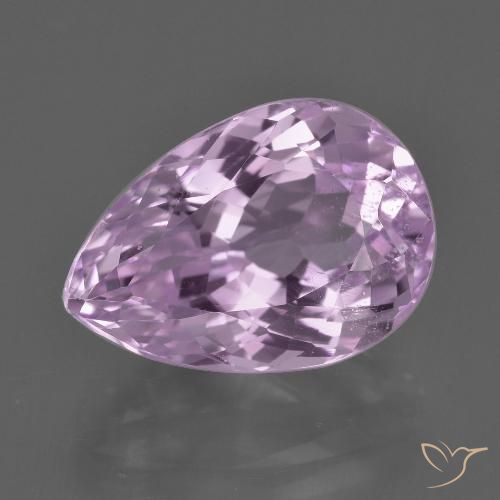 8.55ct 자연스러운 미디엄 라이트 퍼플 쿤자이트, 배 모양, VS