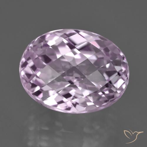 12.85ct 자연스러운 매우 밝은 보라색 쿤자이트, 타원형, VS