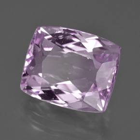 11.27캐럿 천연 라일락 꽃 쿤자이트, 쿠션 컷, 14.2×11.7 mm, VS