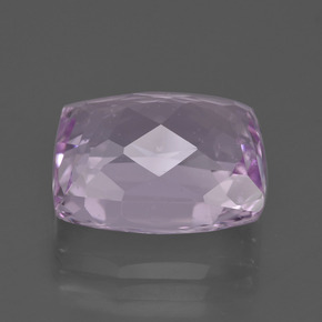 11.27캐럿 천연 라일락 꽃 쿤자이트, 쿠션 컷, 14.2×11.7 mm, VS