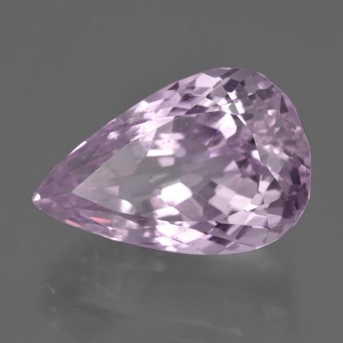 21.75캐럿 천연 로얄 퍼플 핑크 쿤자이트, 배 모양, 20.4×13.3 mm, VS