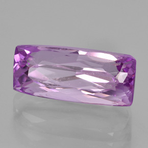 8.42캐럿 천연 미디엄 퍼플 쿤자이트, 쿠션 컷, 16.2×8.1 mm, VS