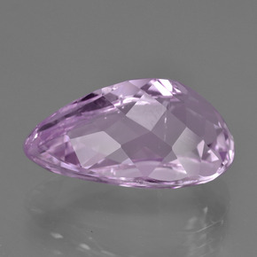 11.03캐럿 천연 핑크빛 퍼플 쿤자이트, 배 모양, 17.2×10.8 mm, VS