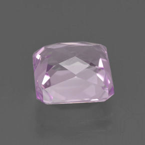 5.45캐럿 천연 핑크 쿤자이트, 에메랄드 컷, 9.7×9.7 mm, VVS-VS