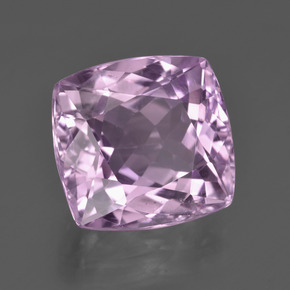 10.47캐럿 천연 핑크 쿤자이트, 쿠션 컷, 12.8×12.4 mm, VS