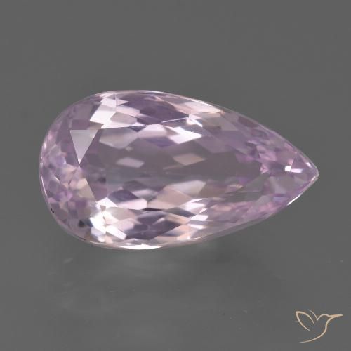 7.34ct 자연스러운 로얄 퍼플 핑크 쿤자이트, 배 모양, VVS