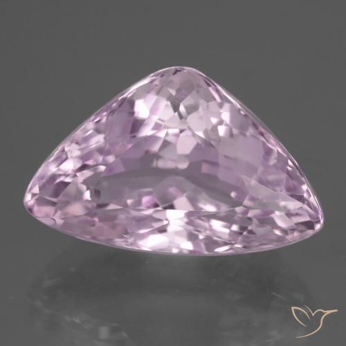 14.85캐럿 천연 Medium Light-Pink 쿤자이트, 트릴리언, 19.4×12.4 mm, VVS