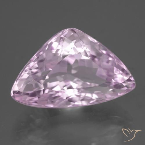 14.85캐럿 천연 Medium Light-Pink 쿤자이트, 트릴리언, 19.4×12.4 mm, VVS