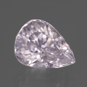 6.25캐럿 천연 핑크 쿤자이트, 배 모양, 12.7×9.5 mm, VS