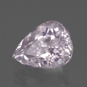 6.25캐럿 천연 핑크 쿤자이트, 배 모양, 12.7×9.5 mm, VS