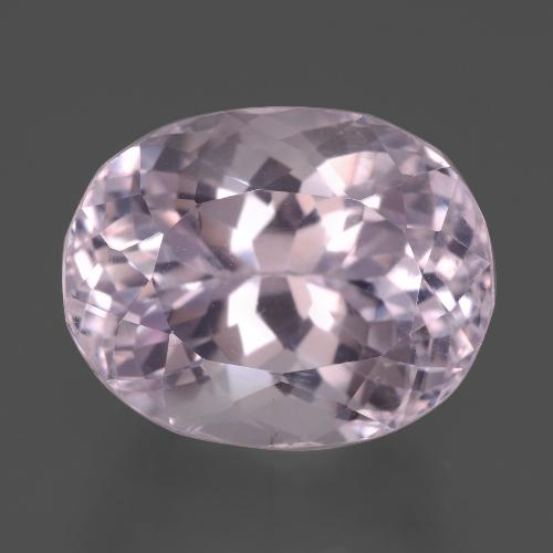 13.90캐럿 천연 라이트 로얄 퍼플 핑크 쿤자이트, 타원형 컷, 15×12 mm, VS