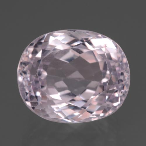 14.22캐럿 천연 라이트 체리 핑크 쿤자이트, 타원형 컷, 14.9×12.5 mm, VS