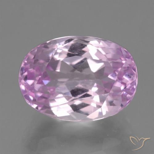 7.57ct 자연스러운 미디엄 핑크 쿤자이트, 타원형, VVS