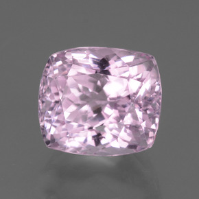 7.16캐럿 천연 핑크 쿤자이트, 쿠션 컷, 10.8×9.5 mm, VVS-VS