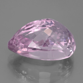 15.96캐럿 천연 핑크 쿤자이트, 배 모양, 17.9×12.8 mm, VVS