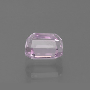 2.21캐럿 천연 핑크 쿤자이트, 에메랄드 컷, 7.6×5.9 mm, VS