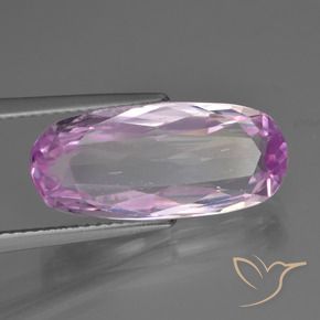 7.41캐럿 천연 라이트 퍼플 쿤자이트, 타원형 컷, 18.8×8.4 mm, VS