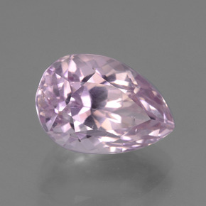 7.27캐럿 천연 퍼플 핑크 쿤자이트, 배 모양, 13.6×9.4 mm, VS