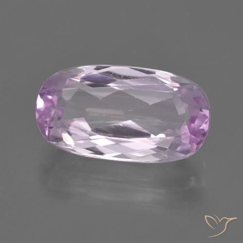 6.42ct 자연스러운 분홍빛이 도는 보라색 쿤자이트, 타원형, VS