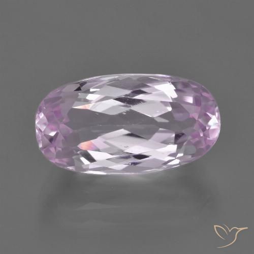 6.95ct 자연스러운 연한 분홍빛이 도는 보라색 쿤자이트, 타원형, VS
