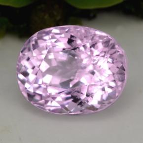 5.49캐럿 천연 핑크 쿤자이트, 타원형 컷, 11.1×8.8 mm, VS-SI