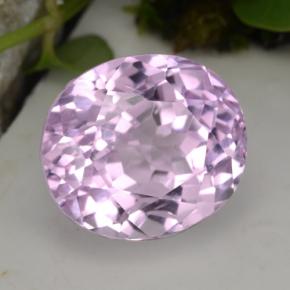 16.66캐럿 천연 핑크 쿤자이트, 타원형 컷, 14.6×12.9 mm, VVS