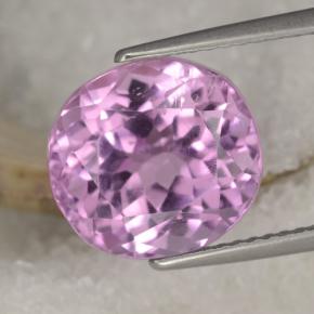 8.19캐럿 천연 핑크 쿤자이트, 타원형 컷, 11.2×10.5 mm, VS