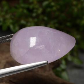 22.61캐럿 천연 로얄 퍼플 핑크 쿤자이트, 배 모양, 20.3×15.4 mm, 투명한