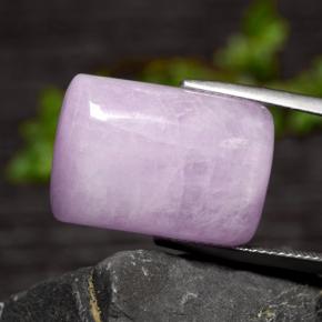 24.87캐럿 천연 연한 적자색 쿤자이트, 쿠션 컷, 20.4×14.2 mm, 투명한
