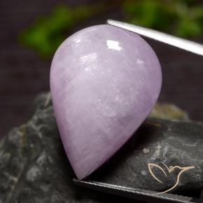 31.08캐럿 천연 연한 적자색 쿤자이트, 배 모양, 26.5×18.5 mm, 투명한