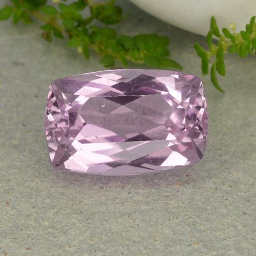 7.54캐럿 천연 미디엄 핑크 쿤자이트, 쿠션 컷, 14.3×9.2 mm, VS