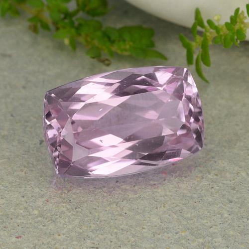 7.54캐럿 천연 미디엄 핑크 쿤자이트, 쿠션 컷, 14.3×9.2 mm, VS