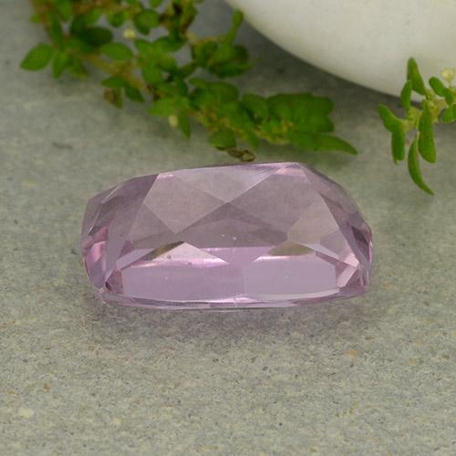 7.54캐럿 천연 미디엄 핑크 쿤자이트, 쿠션 컷, 14.3×9.2 mm, VS
