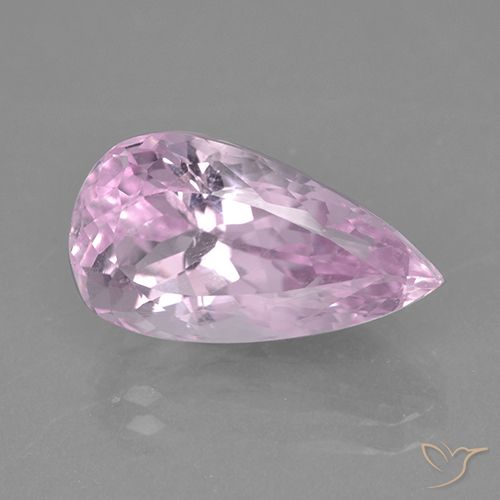 9.81ct 자연스러운 체리 핑크 톤 쿤자이트, 배 모양, VS