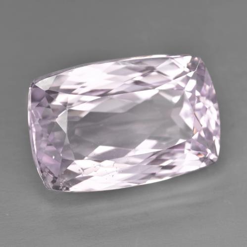 19.54캐럿 천연 라이트 라벤더 핑크 쿤자이트, 쿠션 컷, 18×12.1 mm, VS