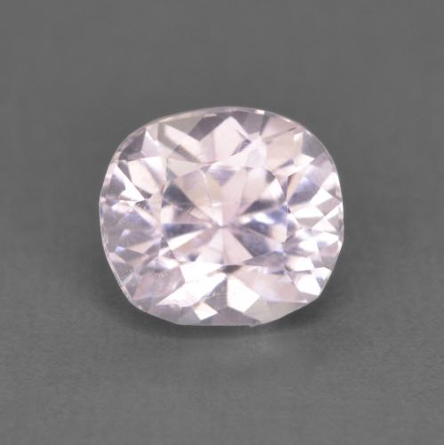 1.33캐럿 천연 매우 밝은 핑크 톤 쿤자이트, 쿠션 컷, 6.4×5.8 mm, VS