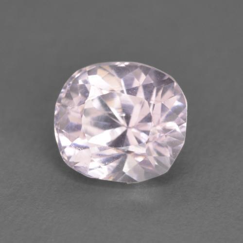 1.33캐럿 천연 매우 밝은 핑크 톤 쿤자이트, 쿠션 컷, 6.4×5.8 mm, VS
