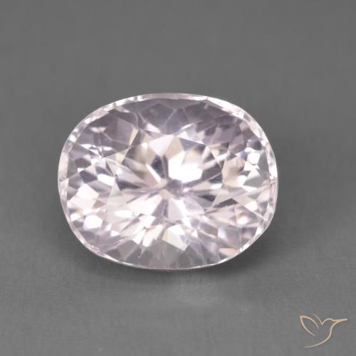 3.80ct 자연스러운 퍼플핑크 화이트 쿤자이트, 타원형, 불투명체