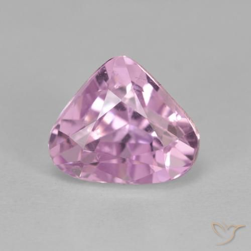 3.78ct 자연스러운 핑크빛이 도는 바이올렛 퍼플 쿤자이트, 배 모양, VS