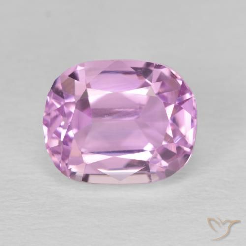 3.74ct 자연스러운 핑크빛이 도는 바이올렛 퍼플 쿤자이트, 방석, VVS